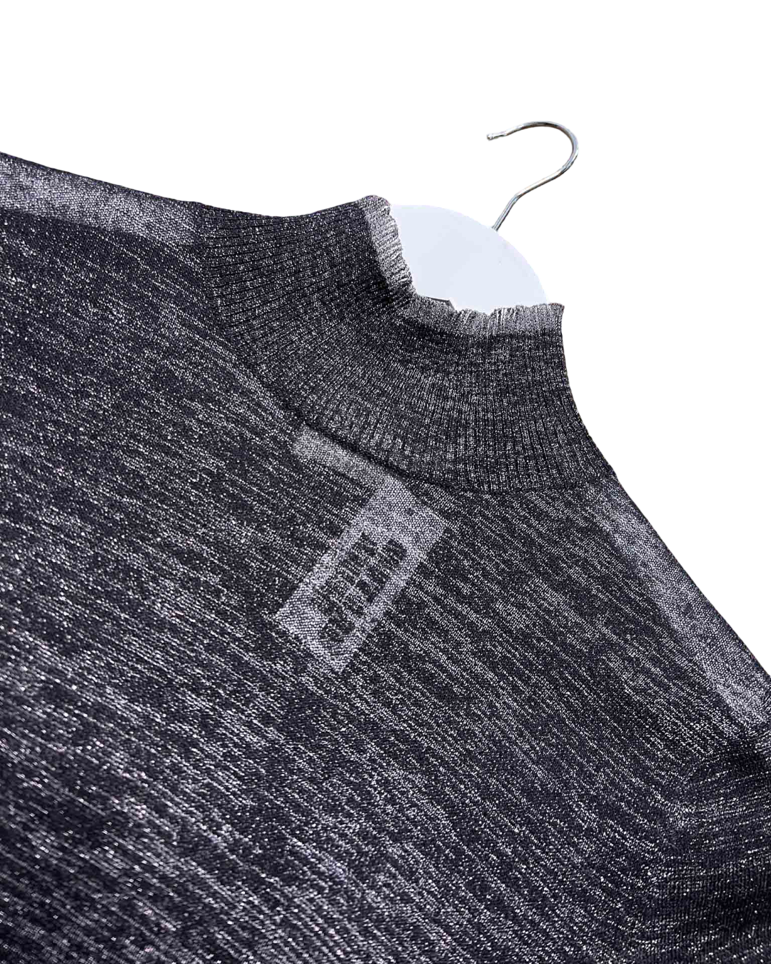 Size S | Aje Glitter Mock Neck Knitted Top