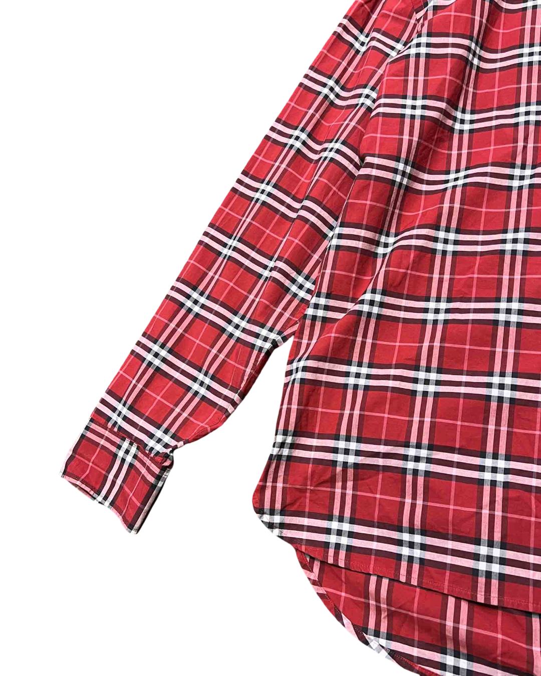 Size XL | Burberry Check Stretch Cotton Poplin Shirt