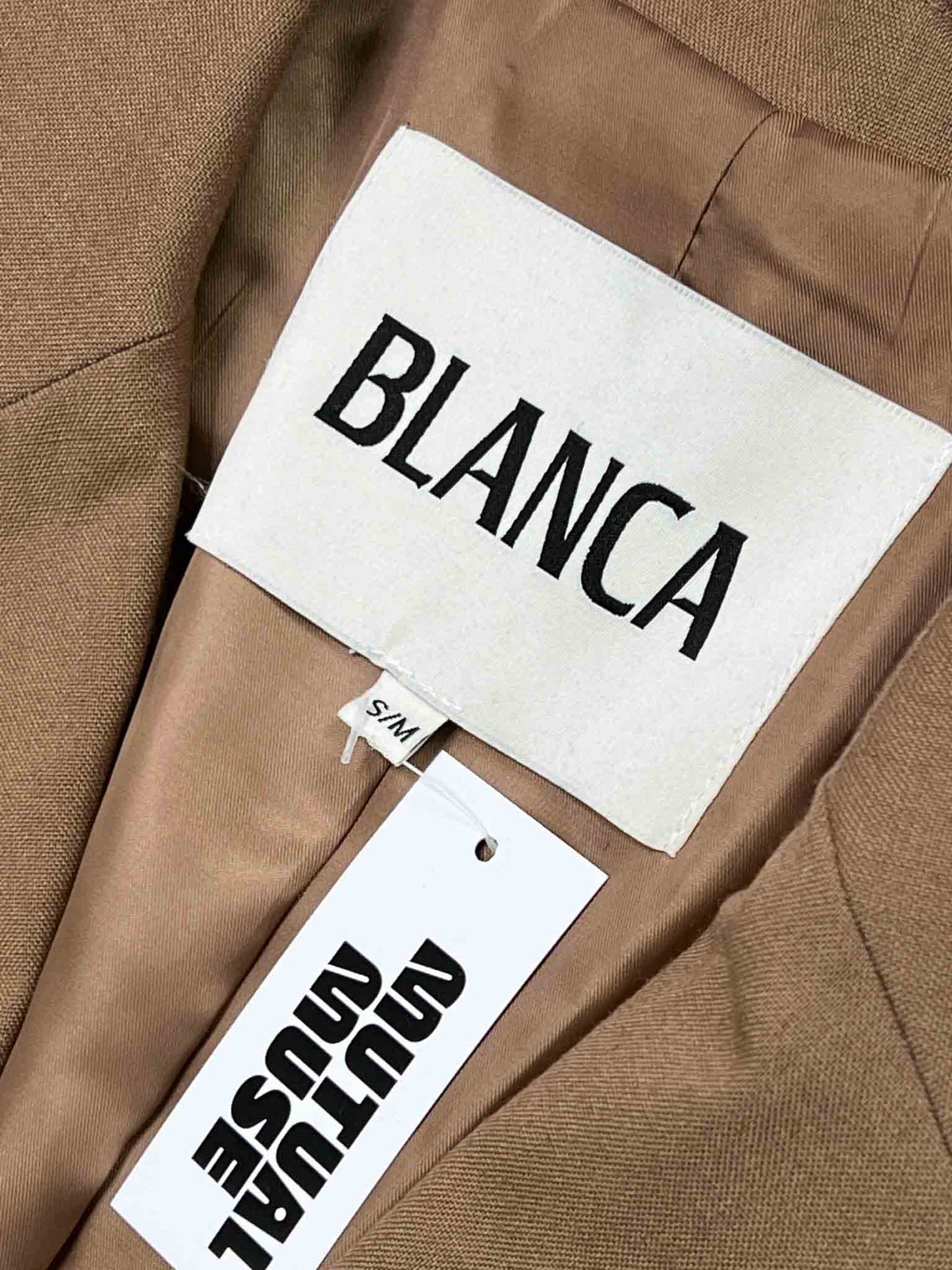 Size S/M | BLANCA Beige Oversized Wool Blend Blazer