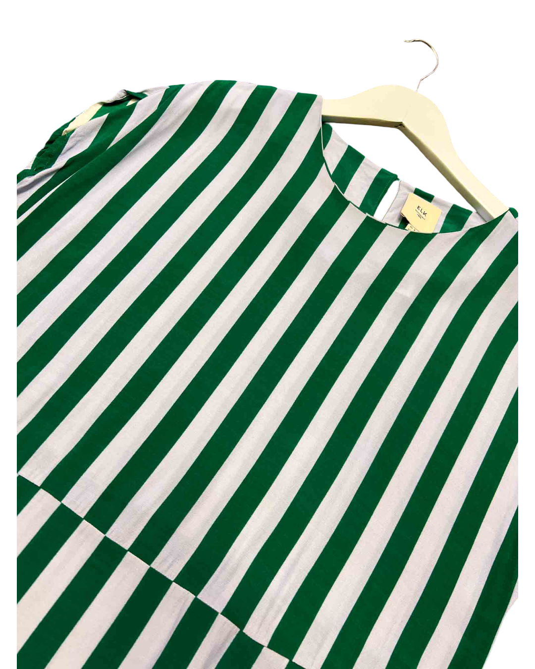 Size 8 | Elk Ecru Striped Midi Dress