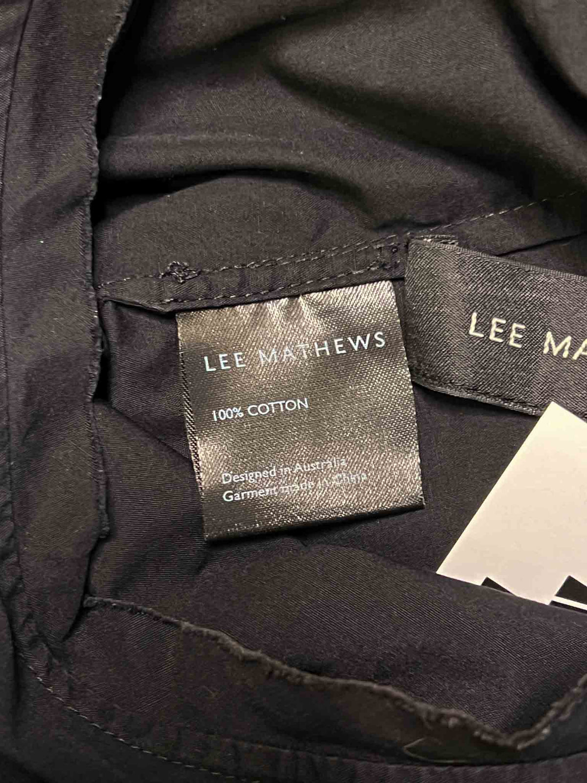 Size M | Lee Mathews Black Wendy Scoop Neck Blouse