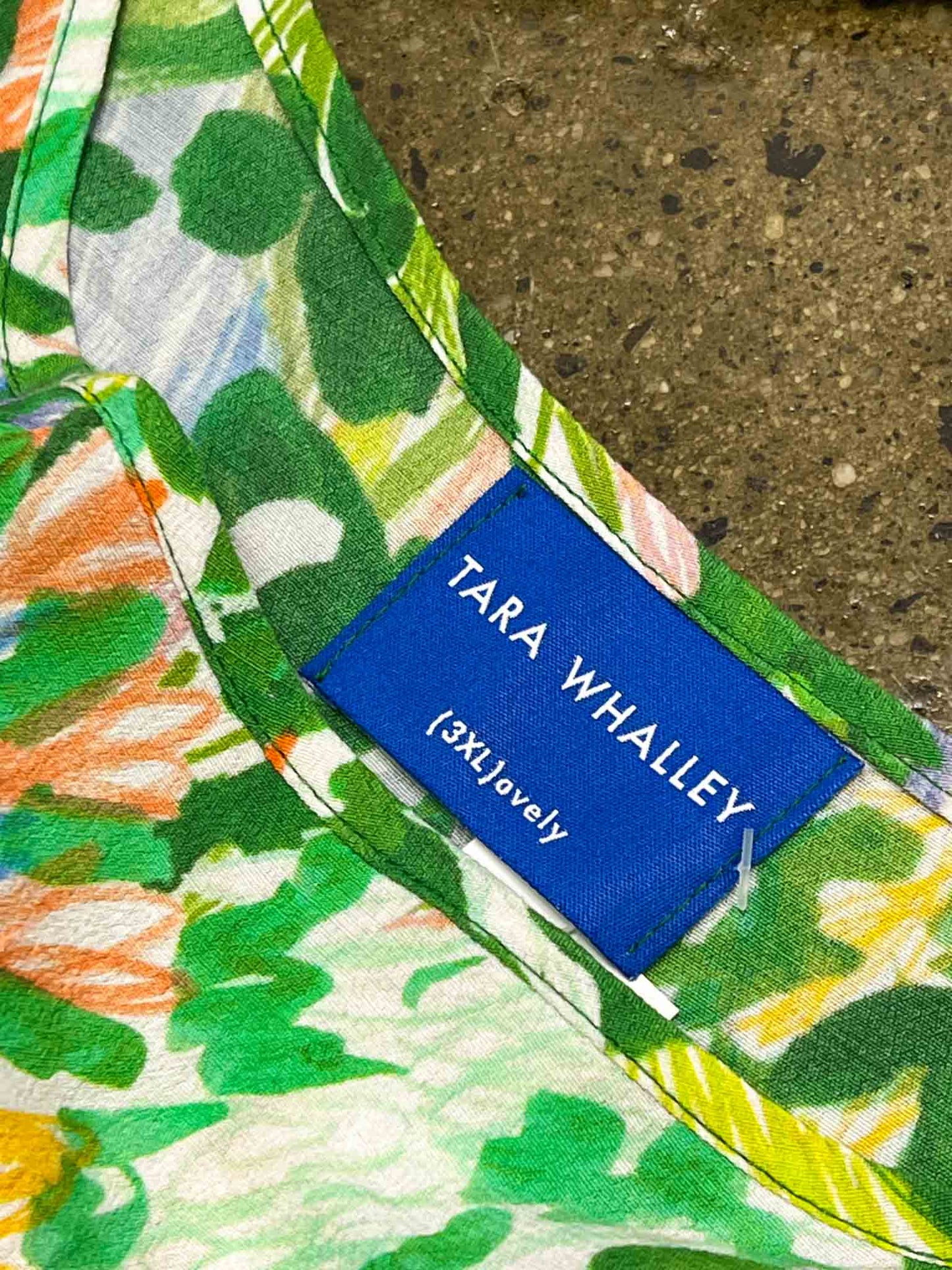 Size 3XL | Tara Whalley Painted Flowers Midi Dress