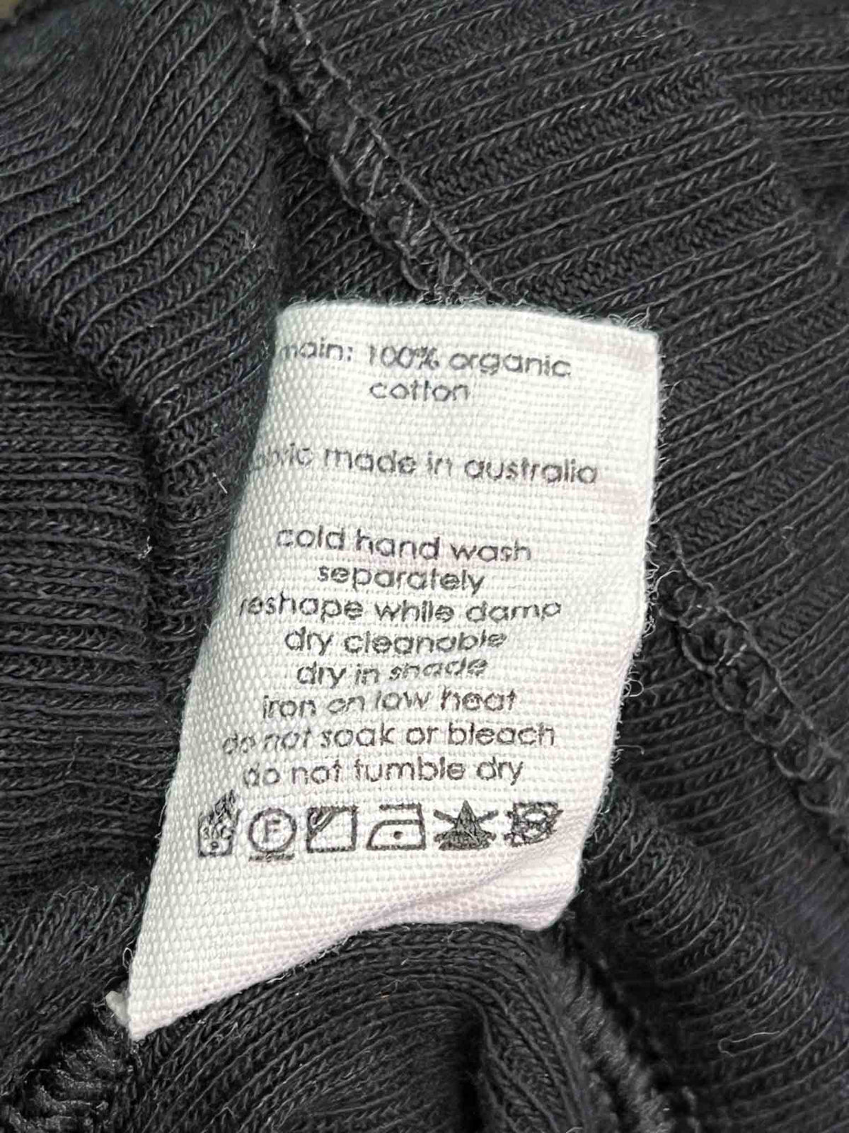 Size XL | Bassike Black Ribbed Top