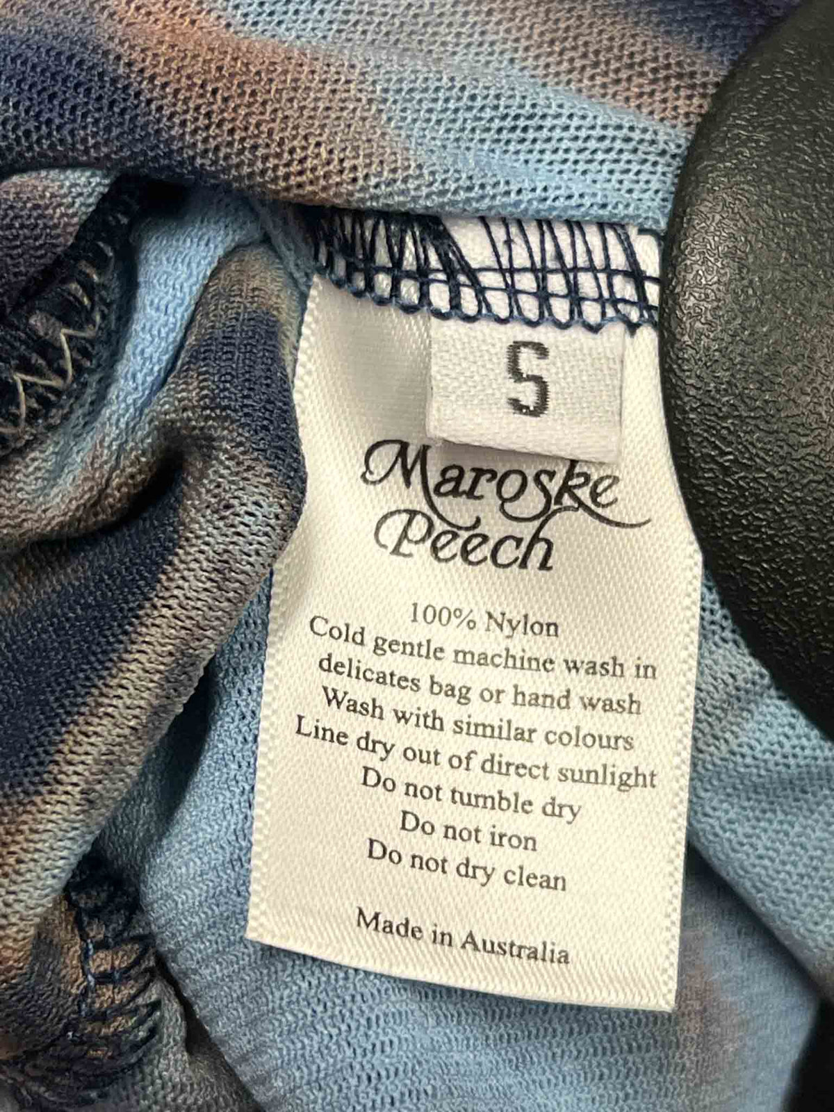 SIze S | Blue Maroske Peech Blue Butterfly Mesh Blouse