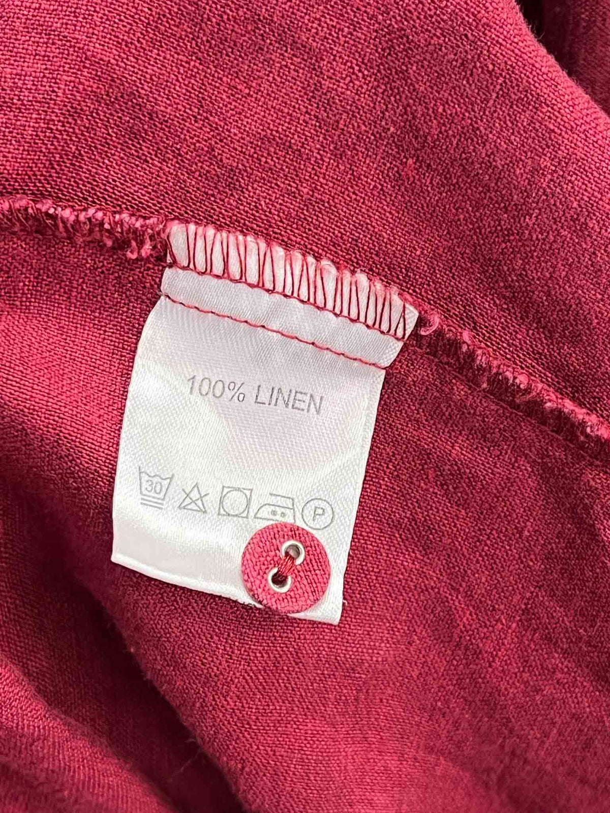 Size L | Eva's Sunday Burgundy Linen Shirt Dress