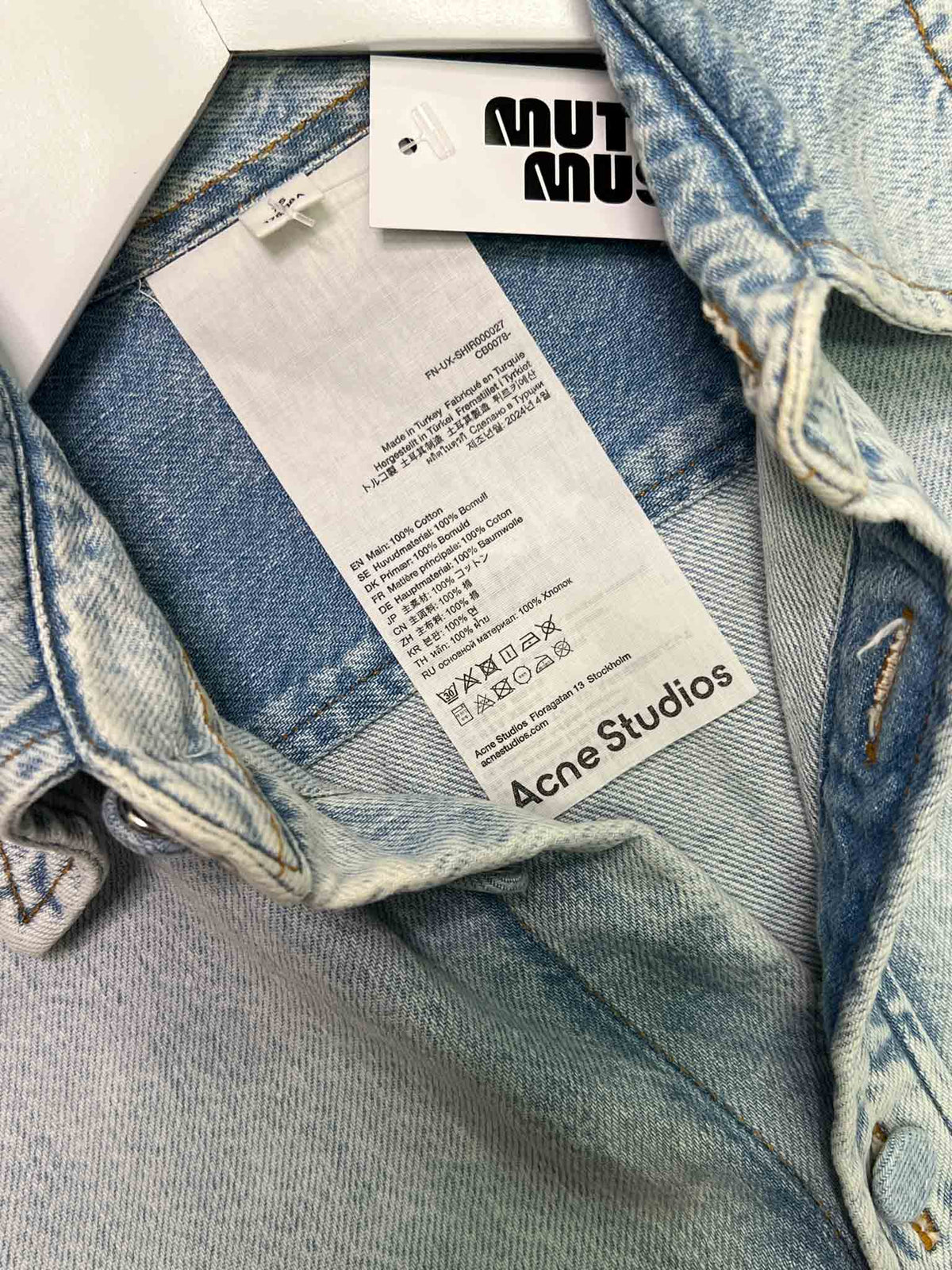 Size XS | Acne Studios Blue Denim Shirt