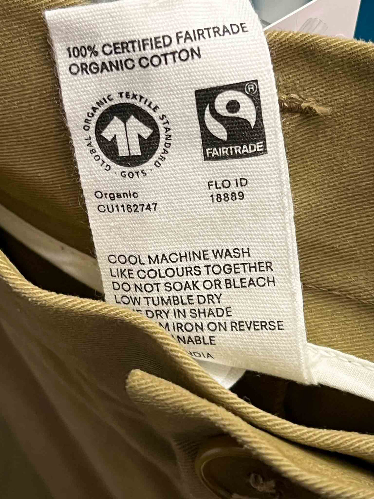 Size M | Kowtow Khaki Cotton Bermuda Shorts