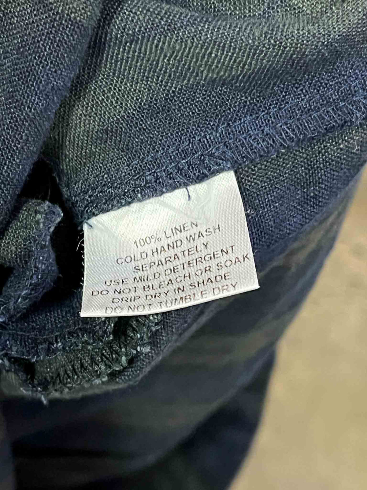 Size XXS | Alpha60 Green and Navy Linen Smock Dress