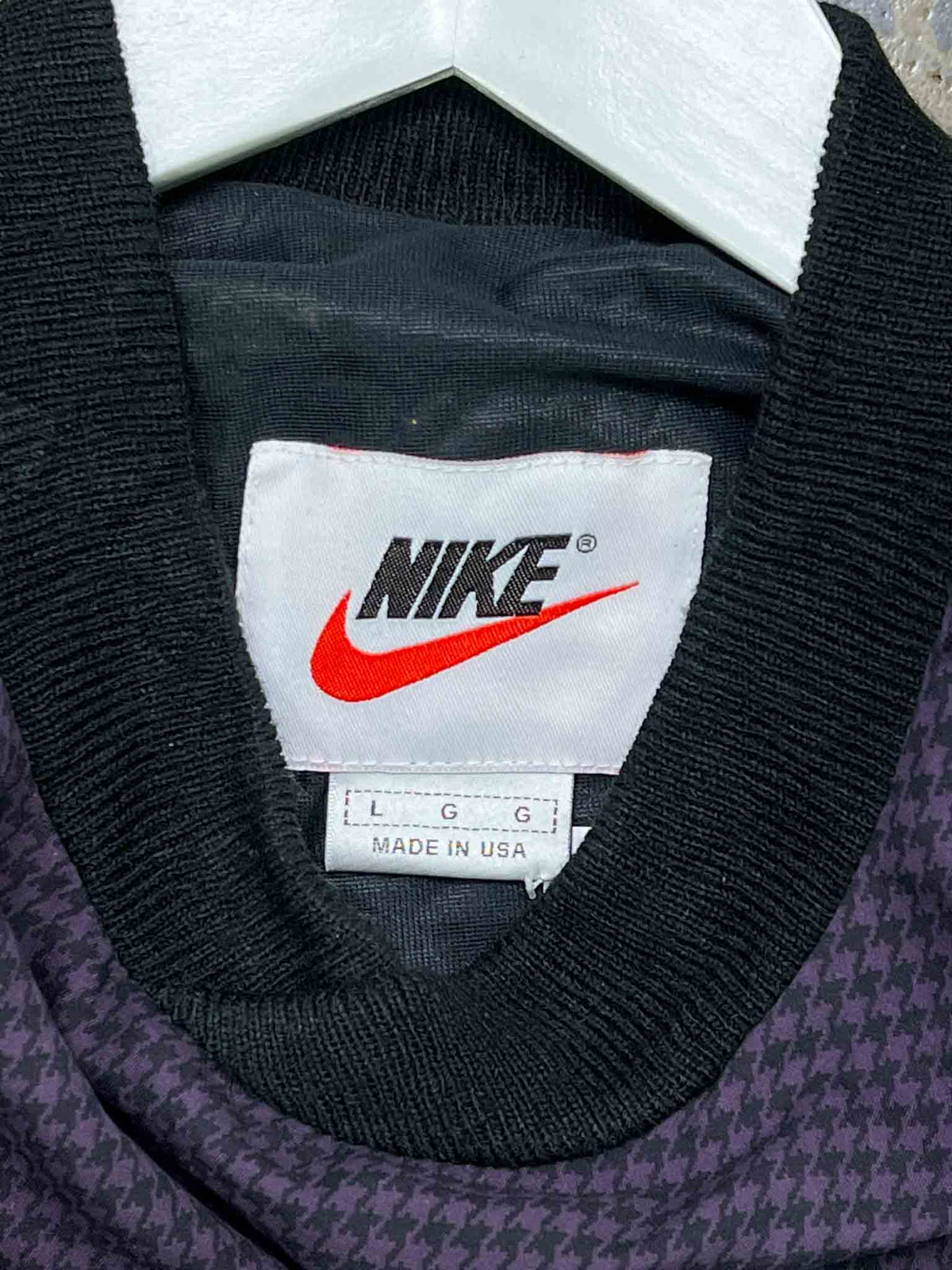 Size L | Nike Vintage Purple Houndstooth Jumper