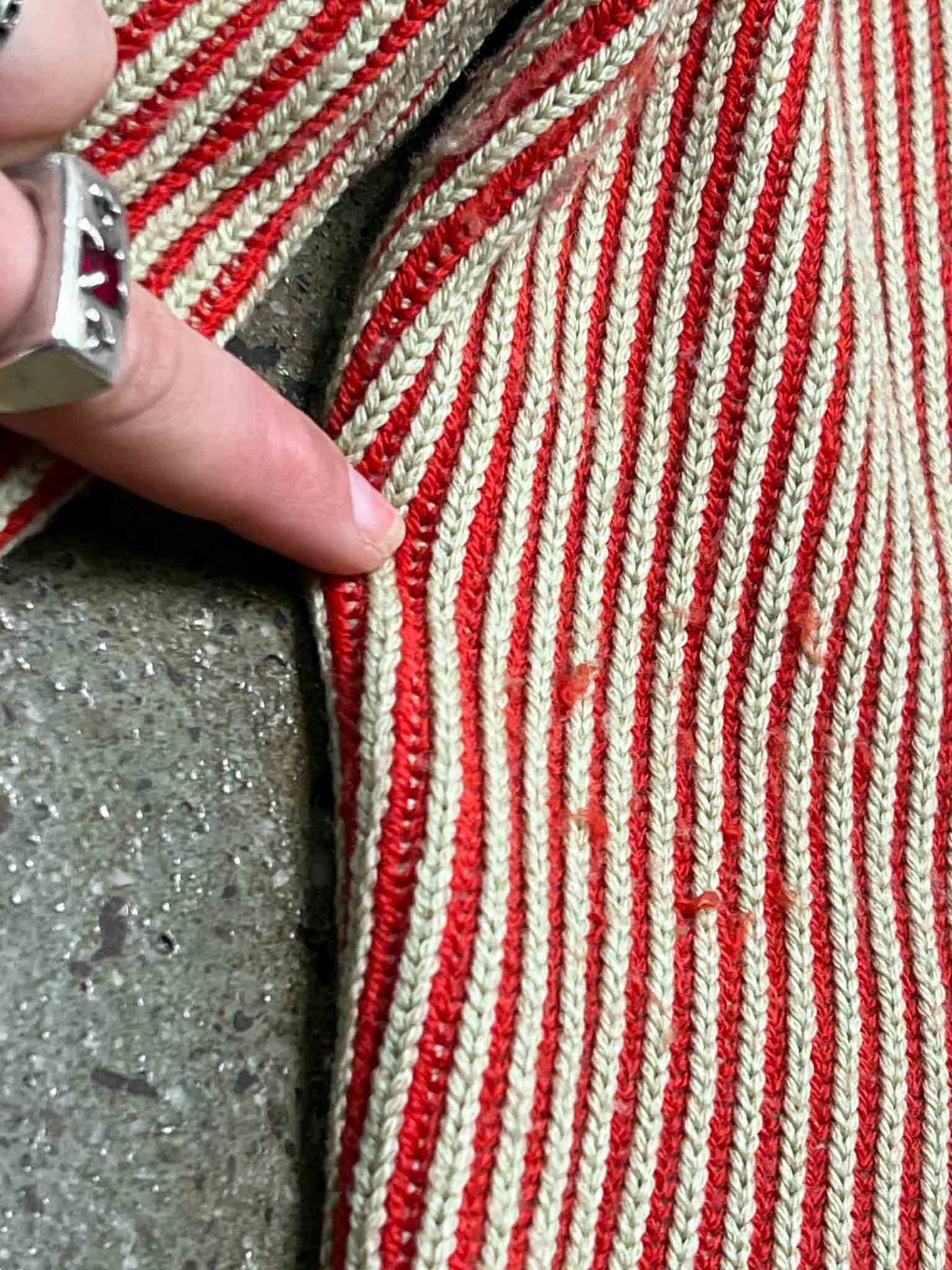 Size M | Alpha60 Striped Merino Wool Zip-Up Jacket