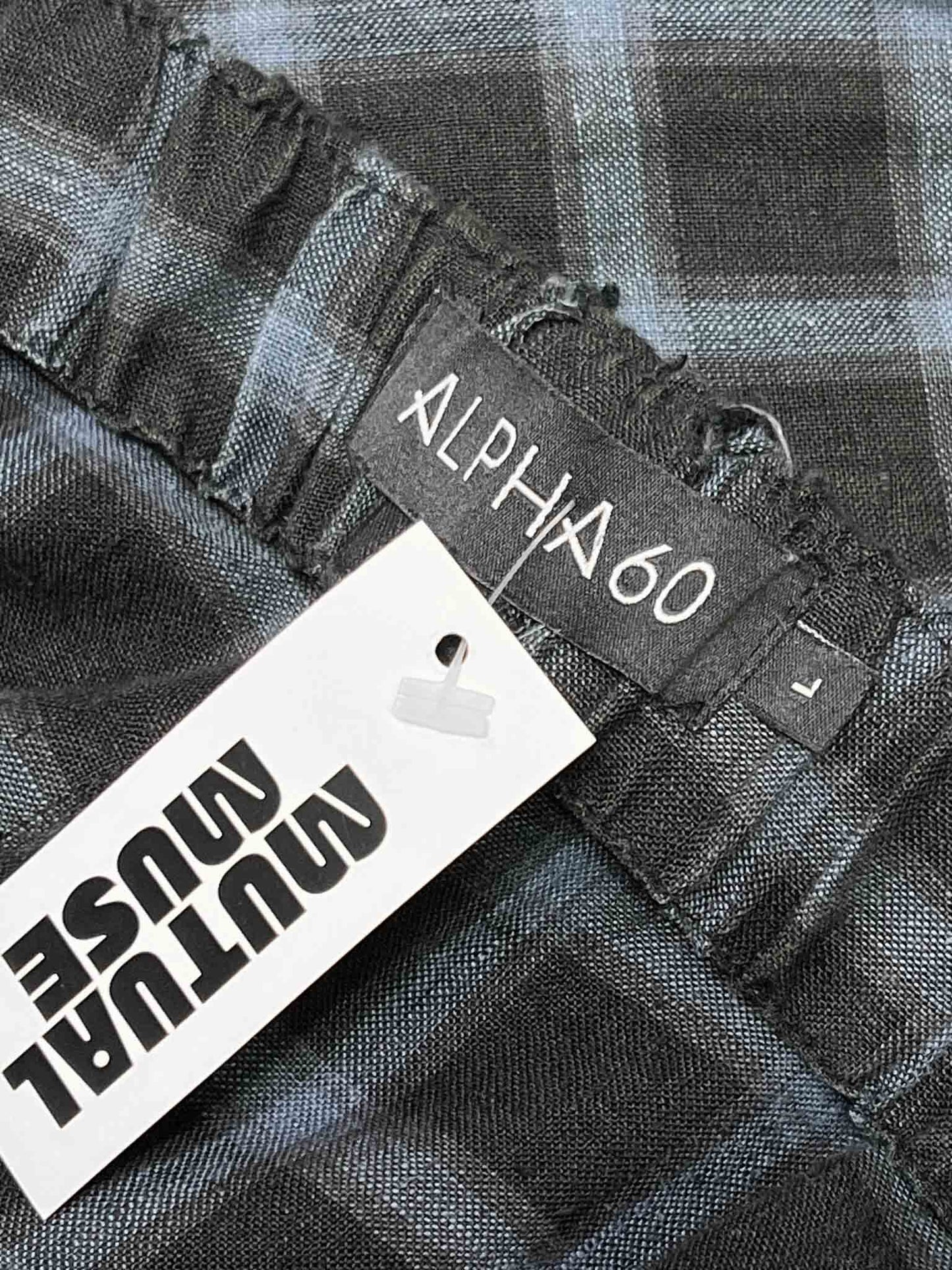 Size L | Alpha60 Check Hemp Midi Skirt