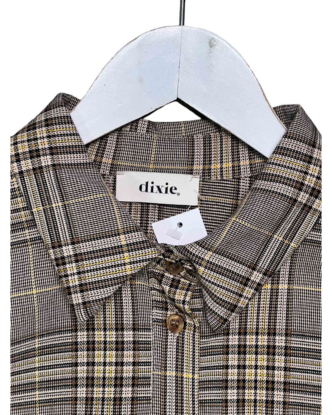 Size S | Dixie Cropped Patchwork Plaid Shirt