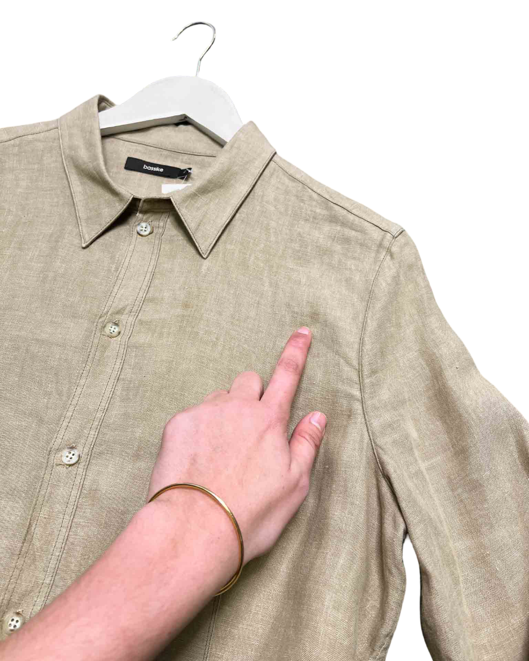 Size 2 (10) | Bassike Beige Linen Top