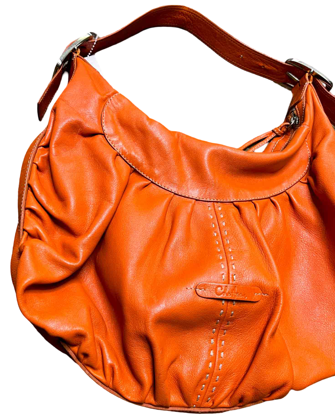 Cole Haan Orange Slouchy Shoulder Bag