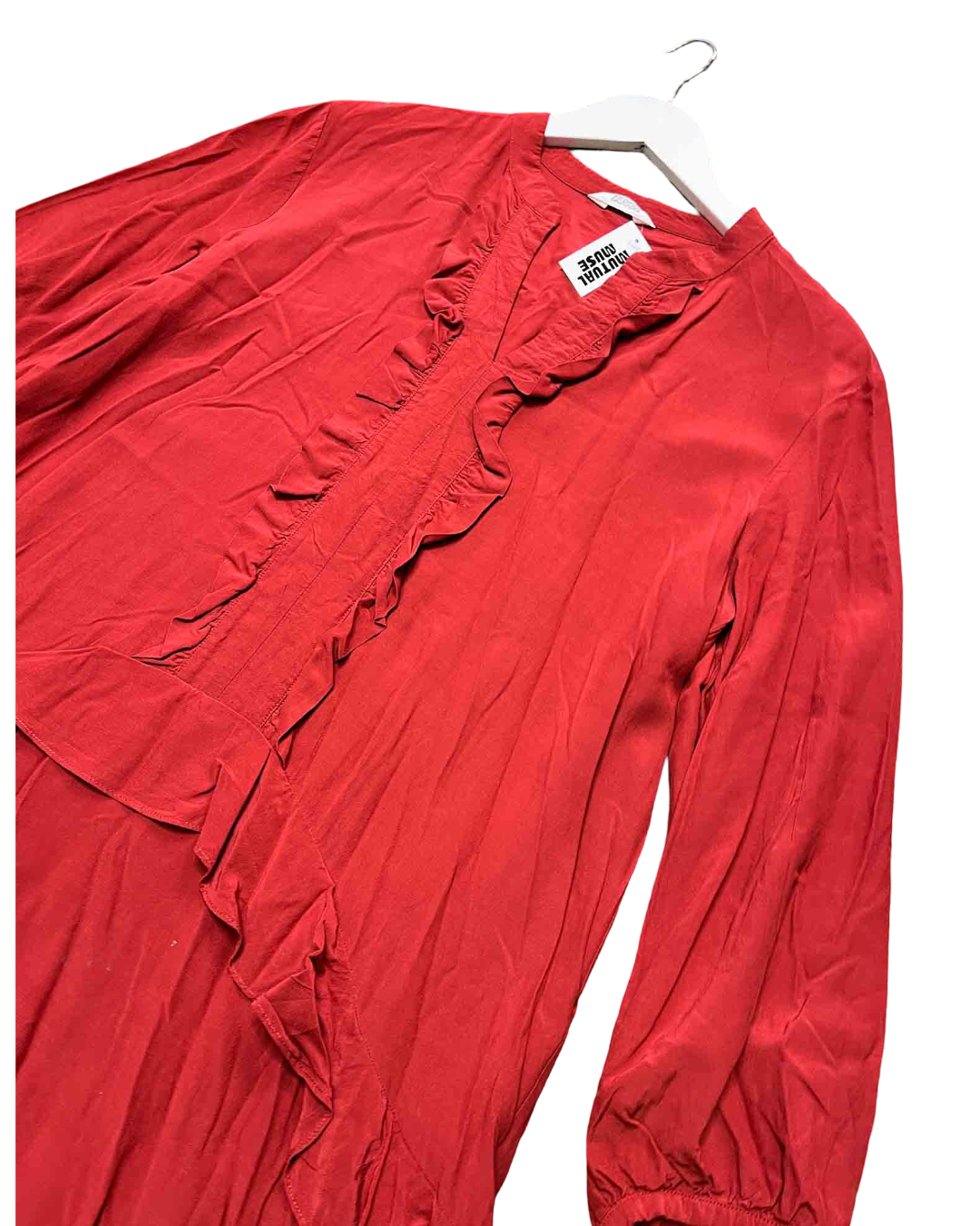 Size 16 (XXL) | Toast Red Ruffle Maxi Dress