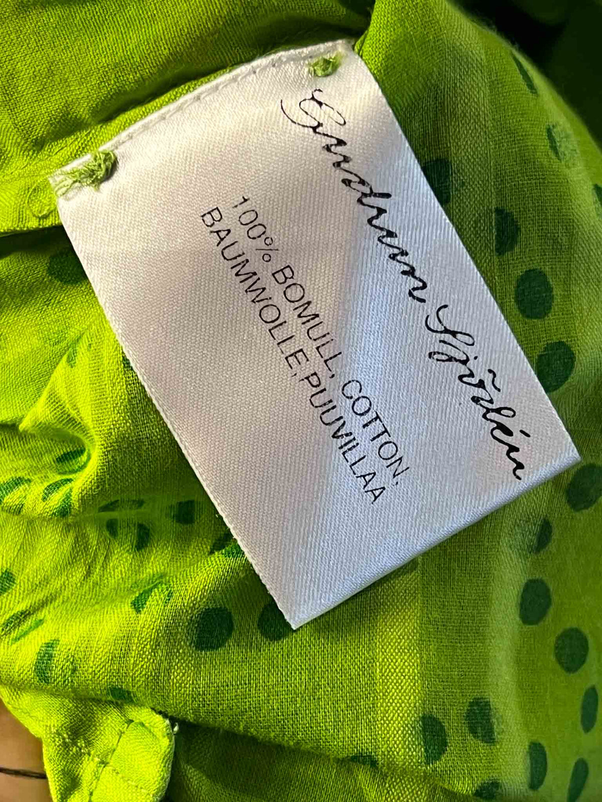 Size L/XL | Gudrun Sjõdén Green Cotton Shirt