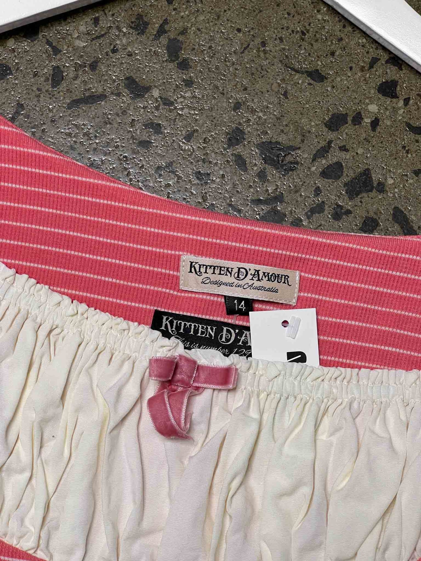 Size 14 (XL) | Kitten D'Amour Stripy Pink Top