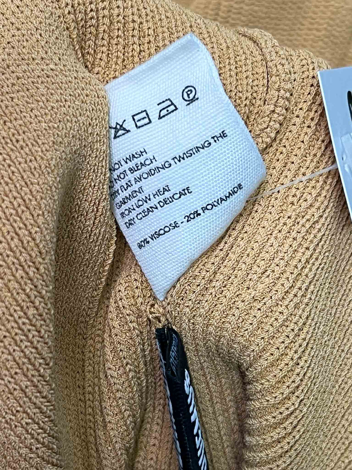Size S | Jacquemus Tan Knit Polo Top