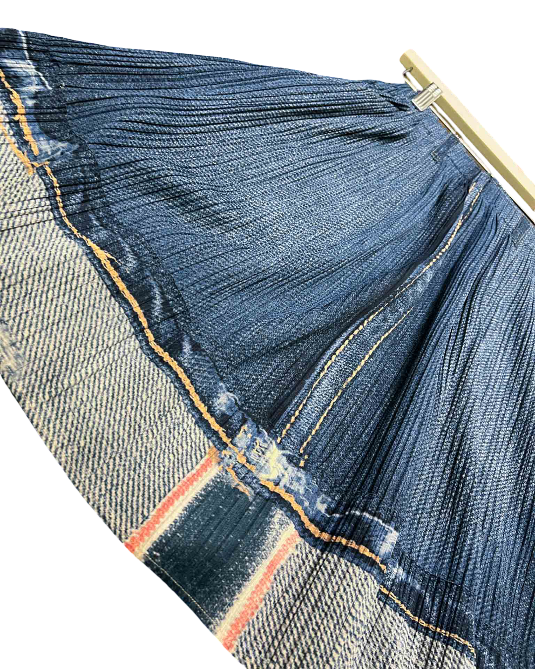 Size 2 (M) | Issey Miyake Pleats Please Denim Flare MiniSkirt