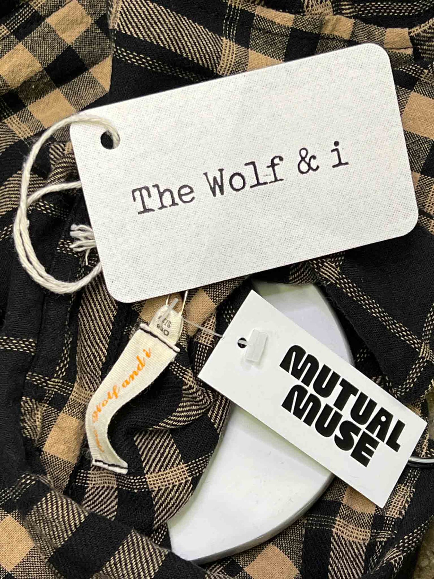 Size OS | The Wolf and I Cotton Chelsea Check Smock Dress NWT
