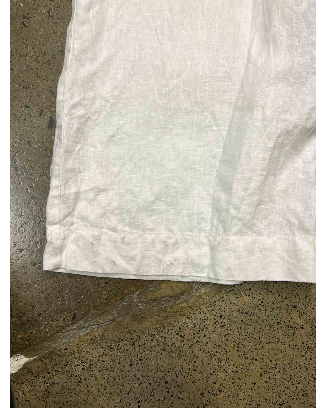 Size L | Venroy White Linen Wideleg Pants