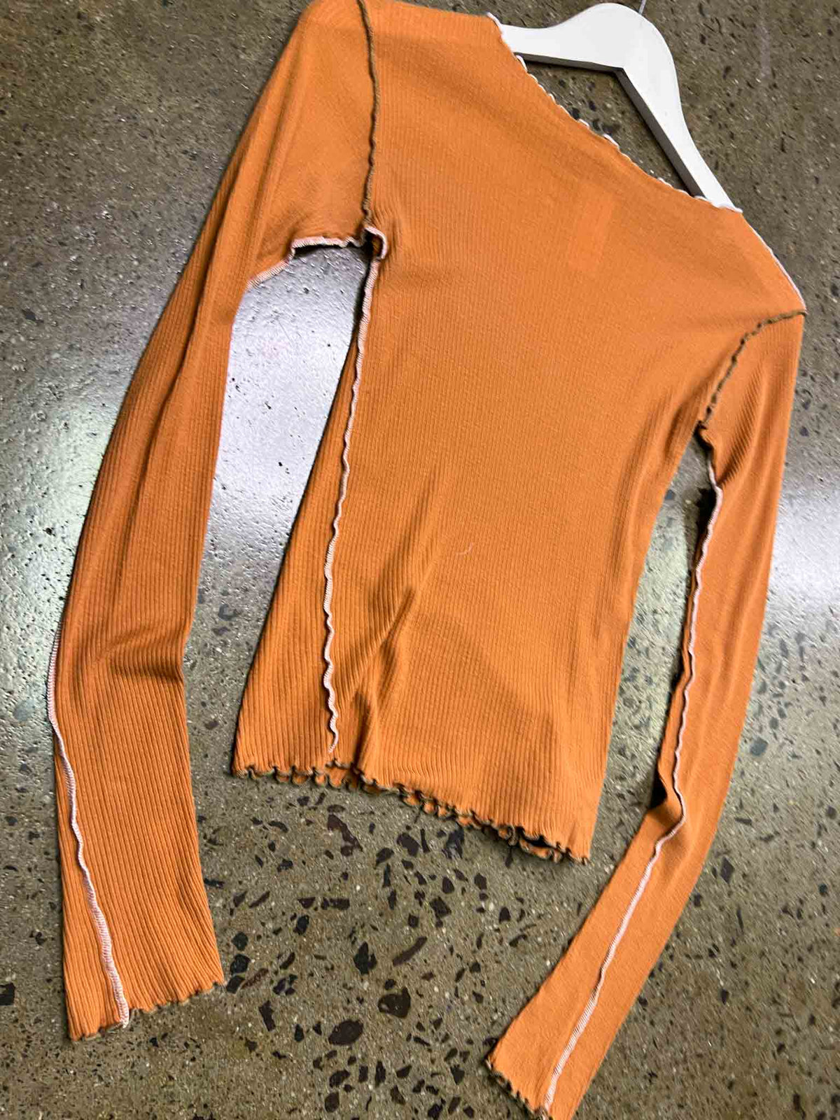Size S | Baserange Orange Organic Cotton Long-Sleeve Top