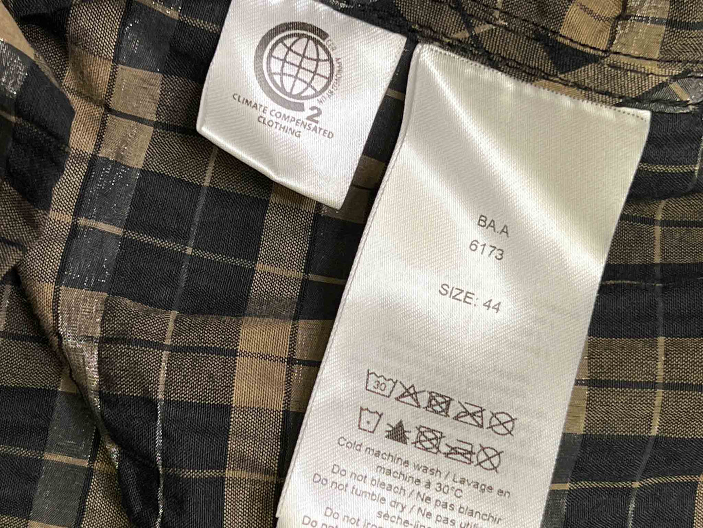 Size 44 (16) | Ganni Gingham Seersucker Top NWT