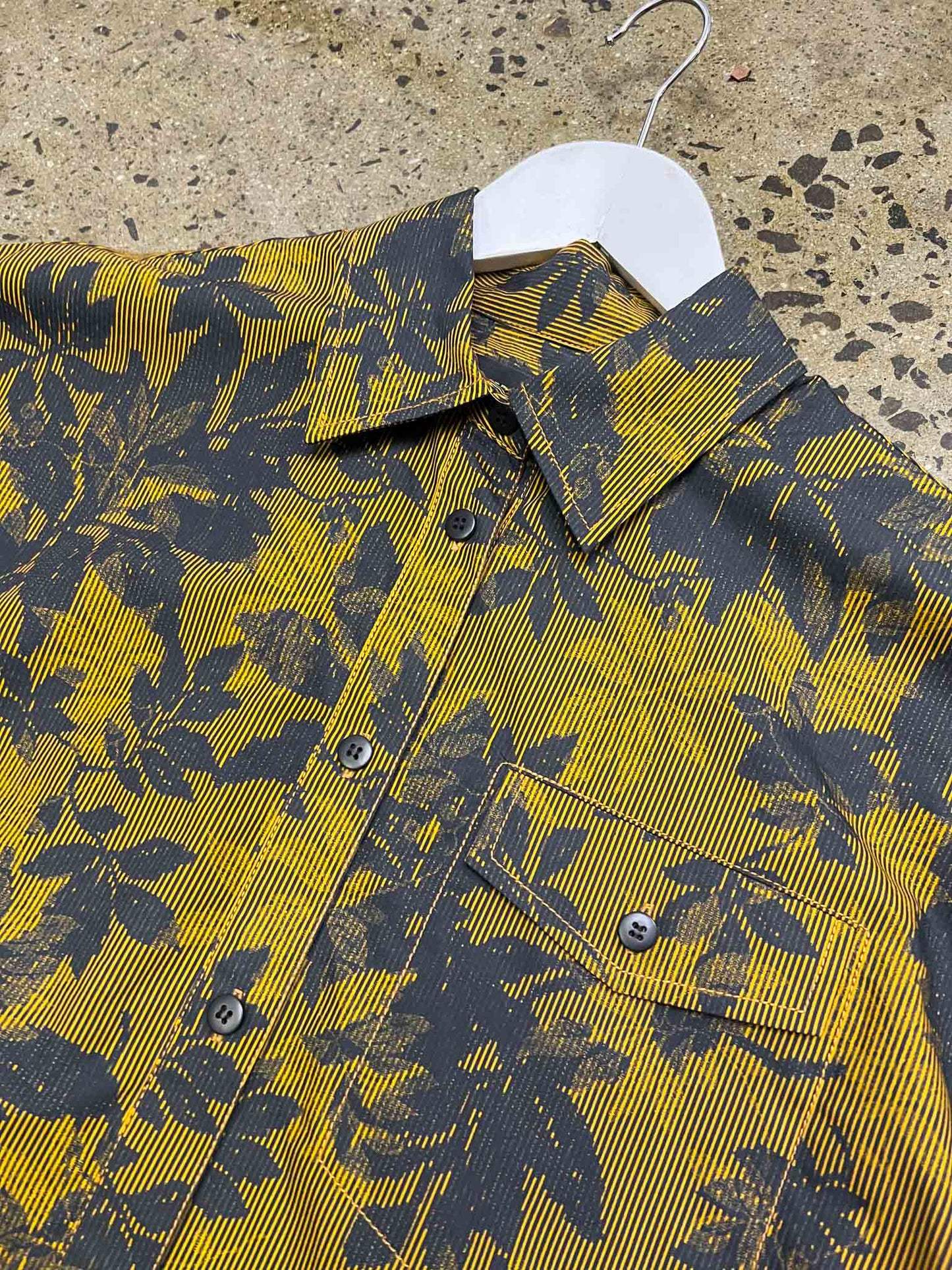 Size 1 (S) | Lee Mathews Rust/Navy Cotton Striped Shirt