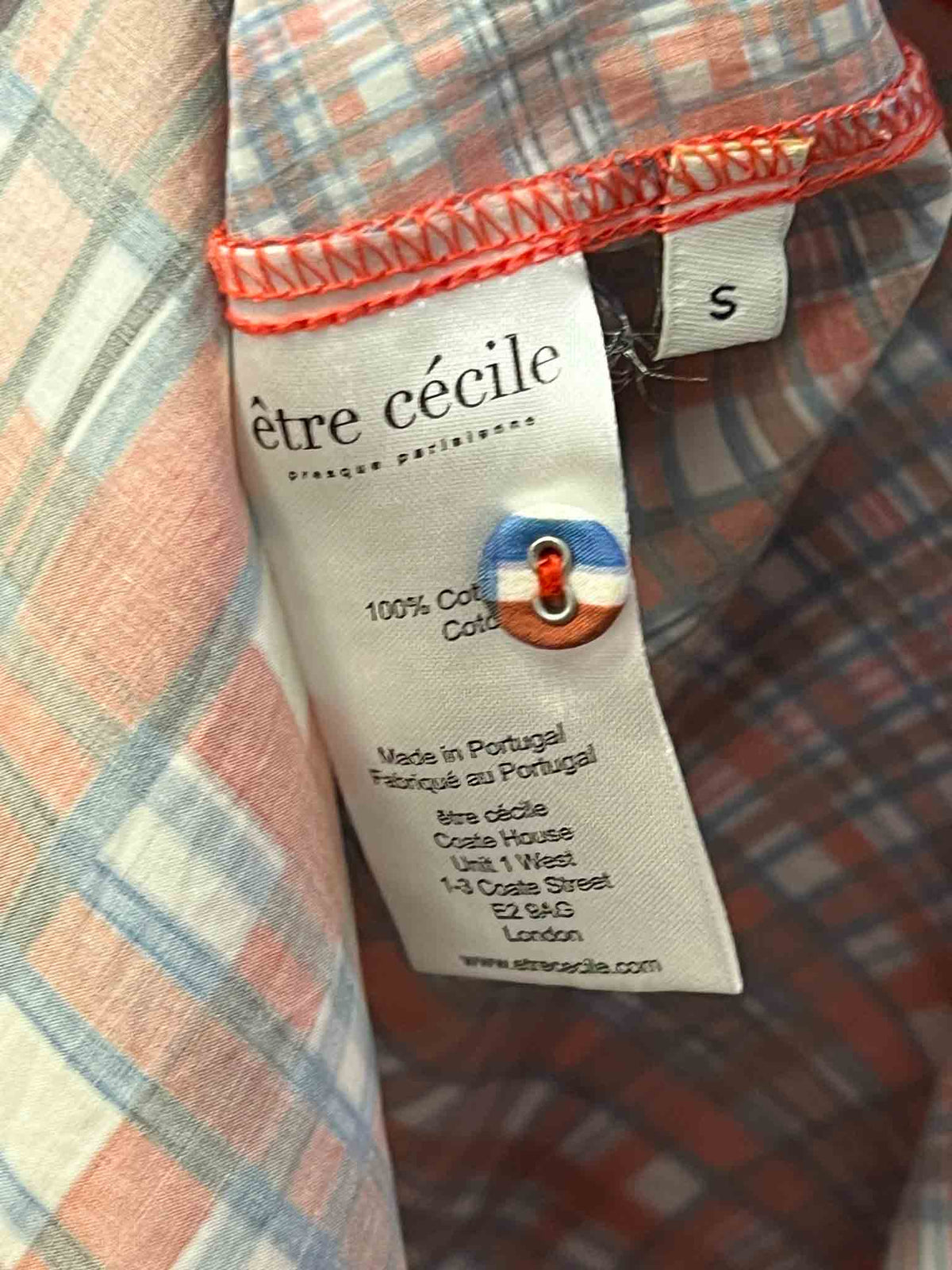Size S | Etre Cecile Red Patchwork Plaid Pleated Skirt