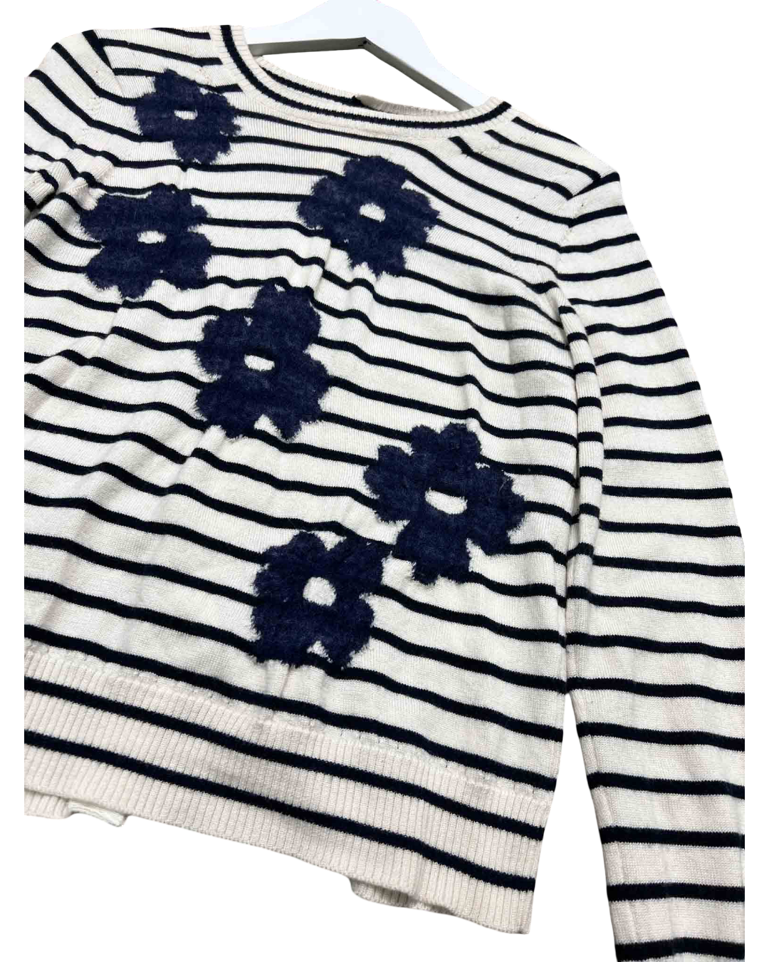 Size S | Tricot Comme des Garçons Floral Jacquard Stripe Knit Sweater
