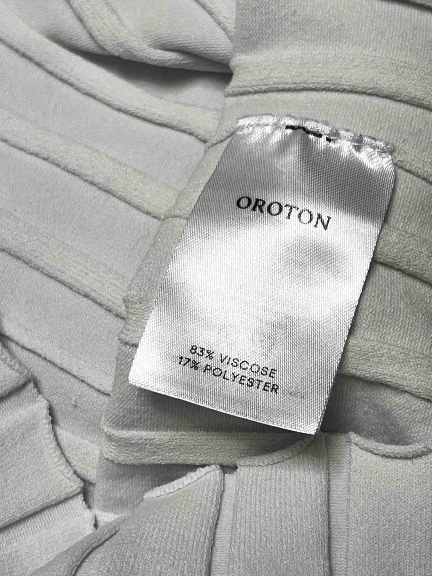 Size XS | Oroton Cream Long-sleeve Ribbed Top