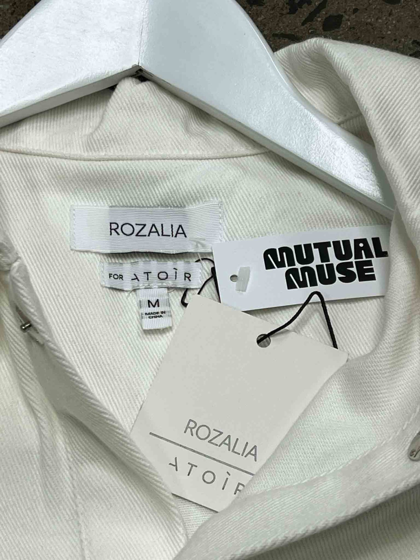Size M | Rozalia White Twill Polo NWT