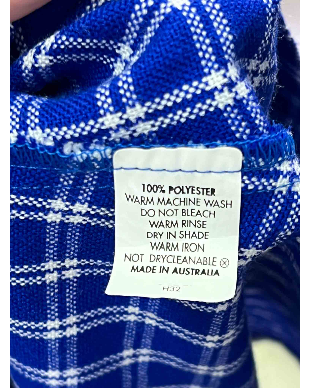 Size S | Collective Closets Blue Plaid Midi Dress