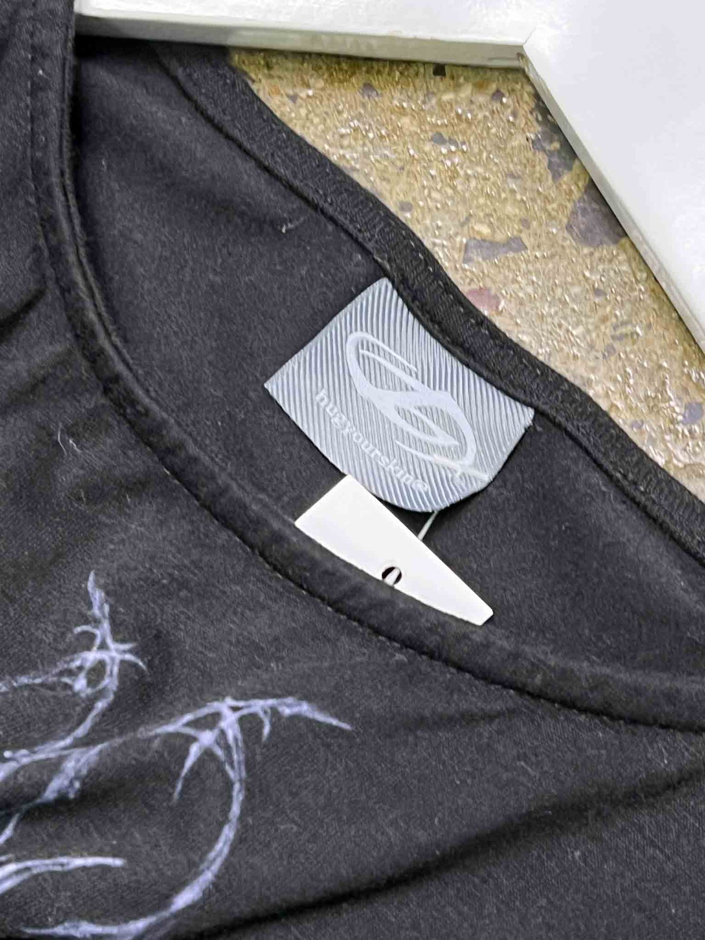 Size XS/S | Hugyourskin Black Asymmetric Ruched Top
