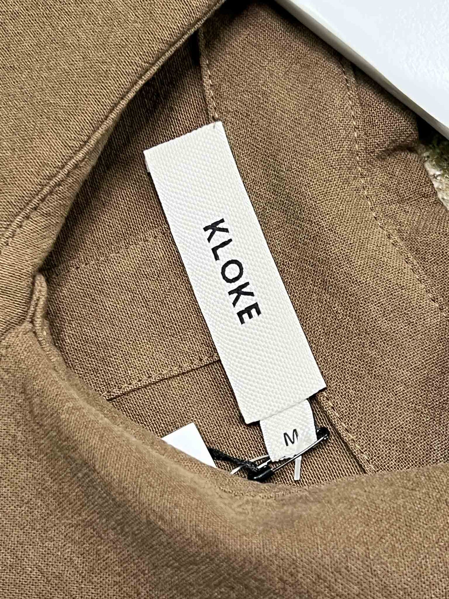 Size M | Kloke Khaki Cotton Filter Dress NWT