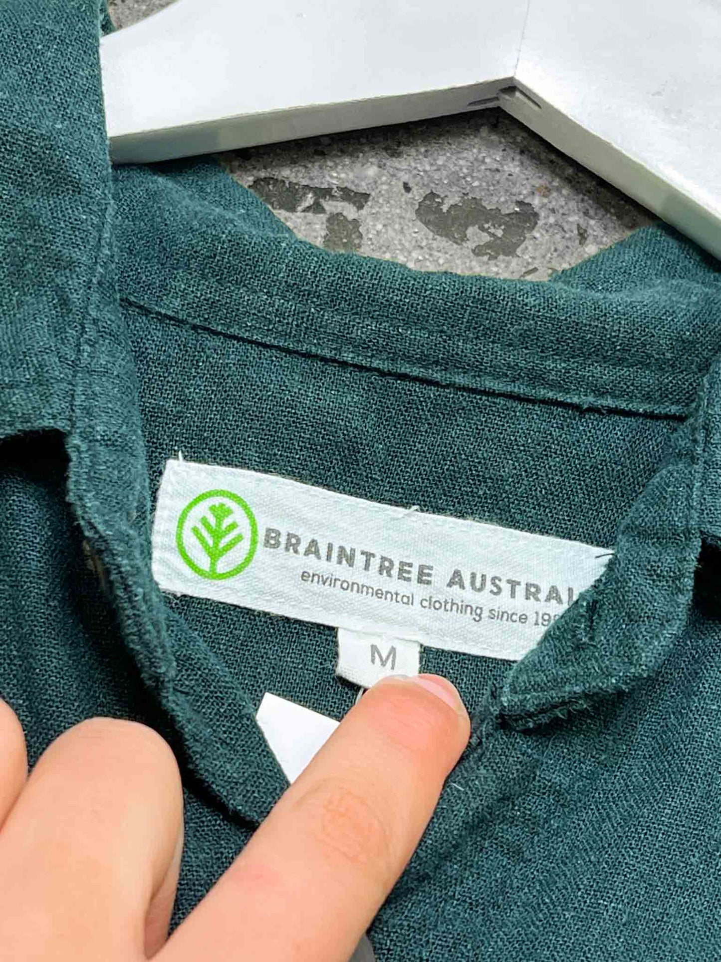 Size M | Braintree Australia Green Hemp Blend Shirt Shirt