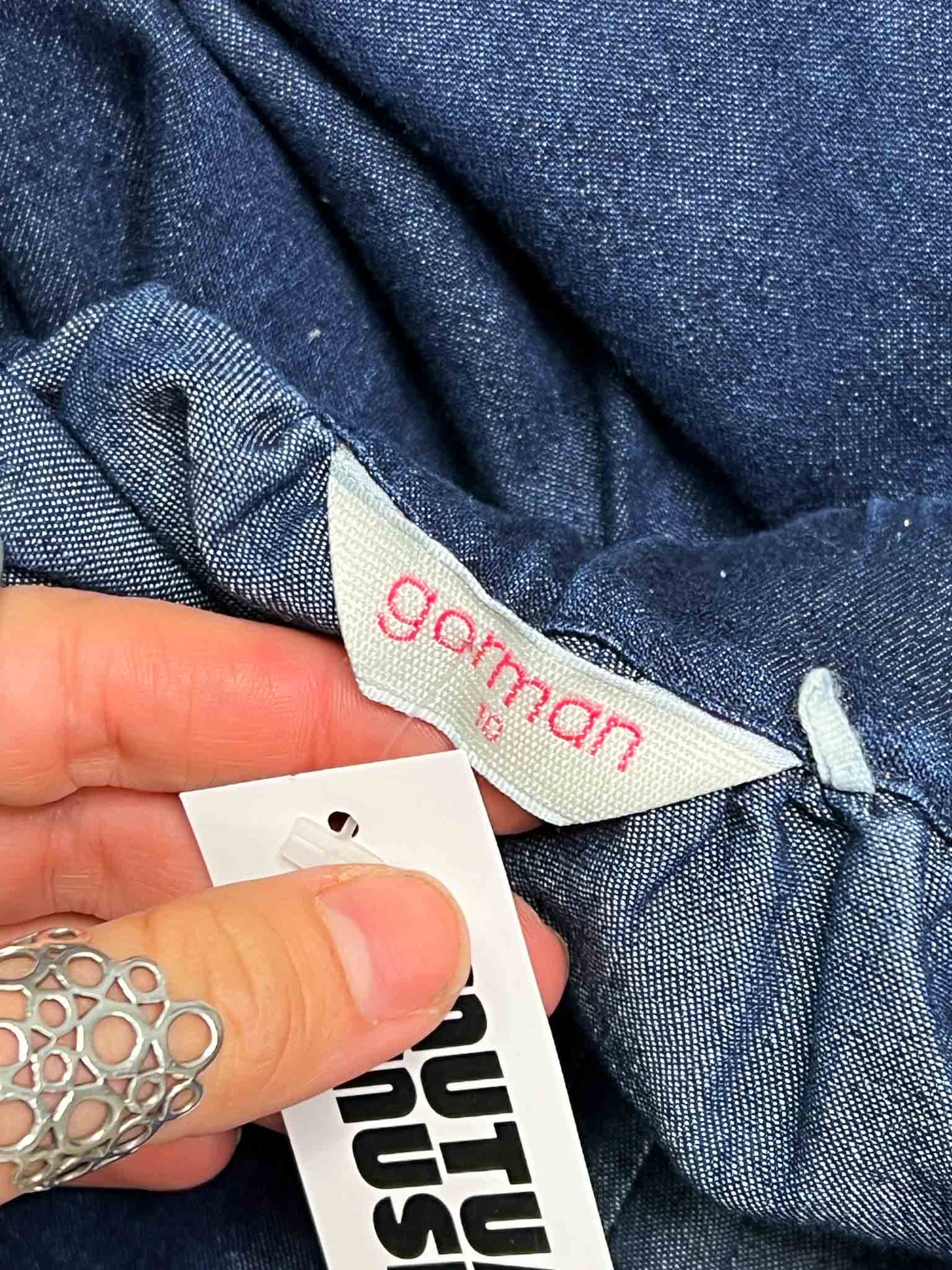 Size 10 (M) | Gorman Pleated Denim Midi Skirt