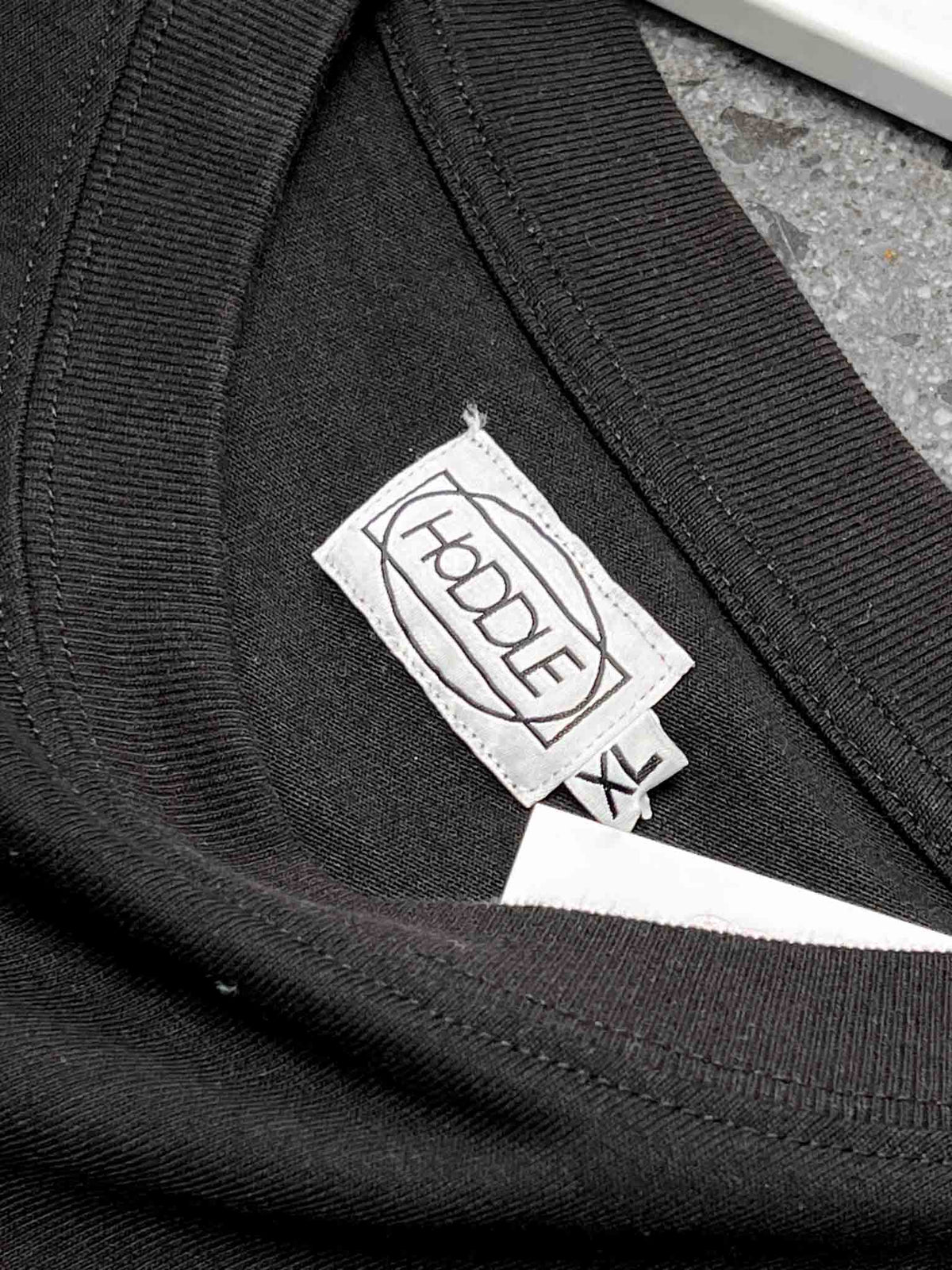 Size XL | Hoddle Black Cotton Noise T-shirt