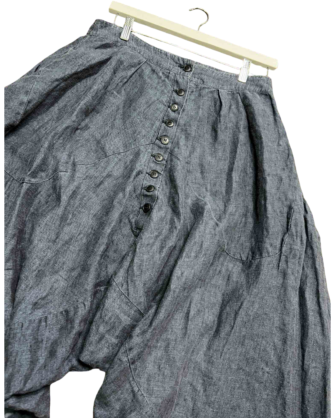 Size M | Et Al Navy Linen Pantaloon Pants