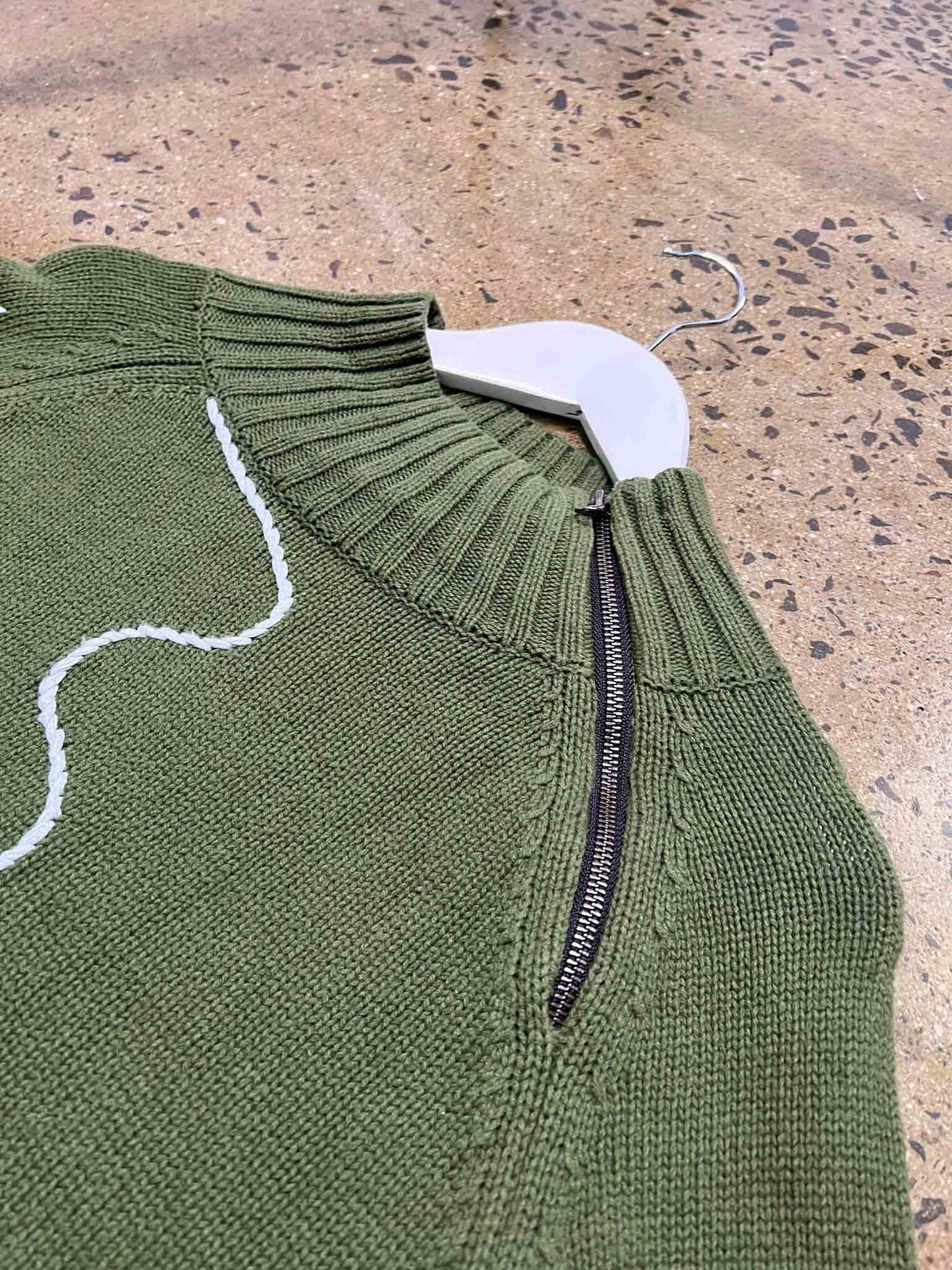 Size L | PAM Green Relief Turtleneck Jumper