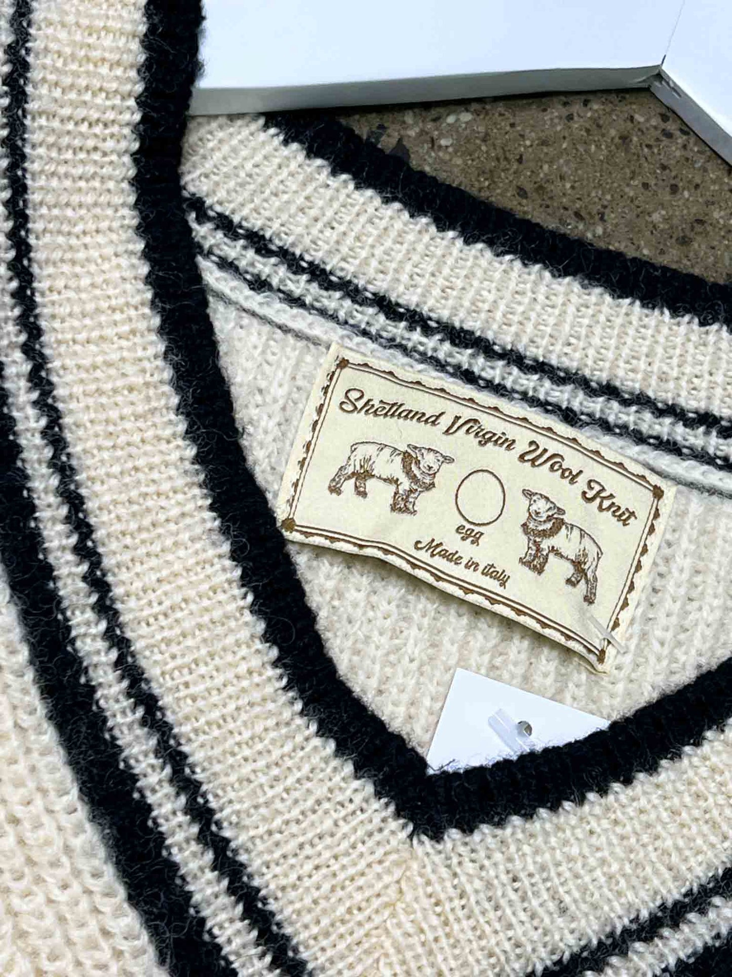 Size S/M | Egg Seoul Shetland Wool Varsity Vest