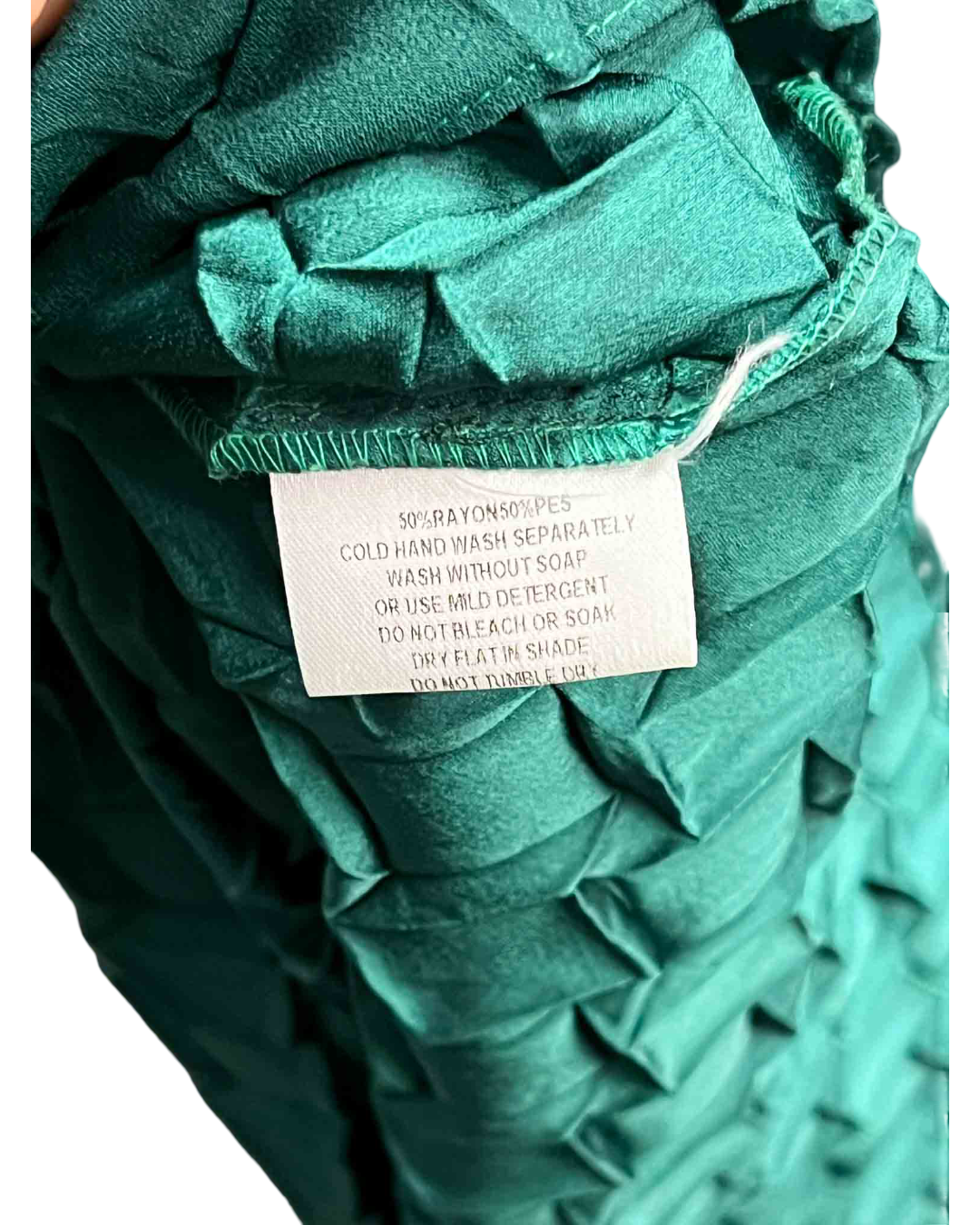 Size S | Alpha60 Green Pleated Dress