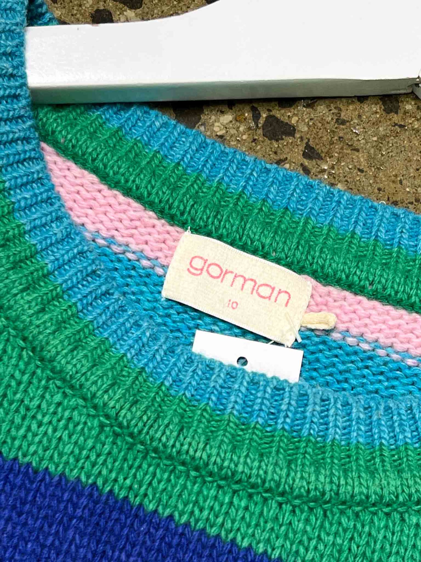 Size 10 | Gorman Candy Stripy Merino Wool Knit Vest