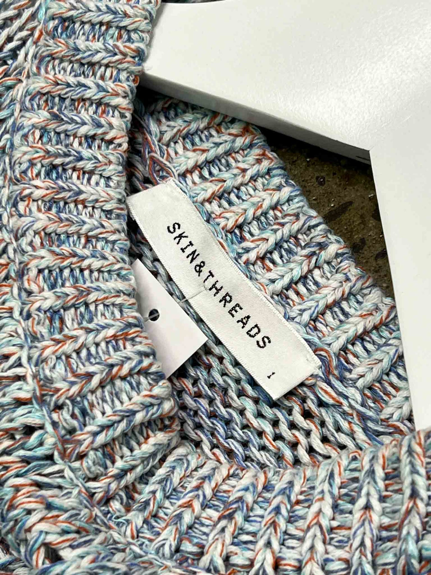 Size 1 (S) | Skin & Threads Multicoloured Linen/Cotton Knit Jumper