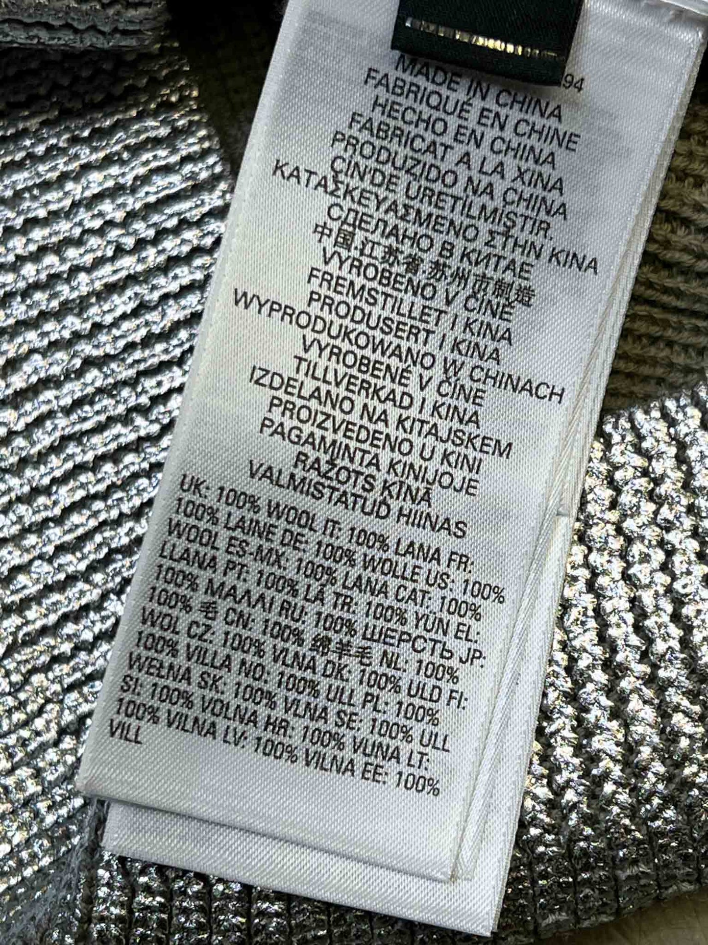Size S | Diesel M-Addalena Silver Wool Tank Top