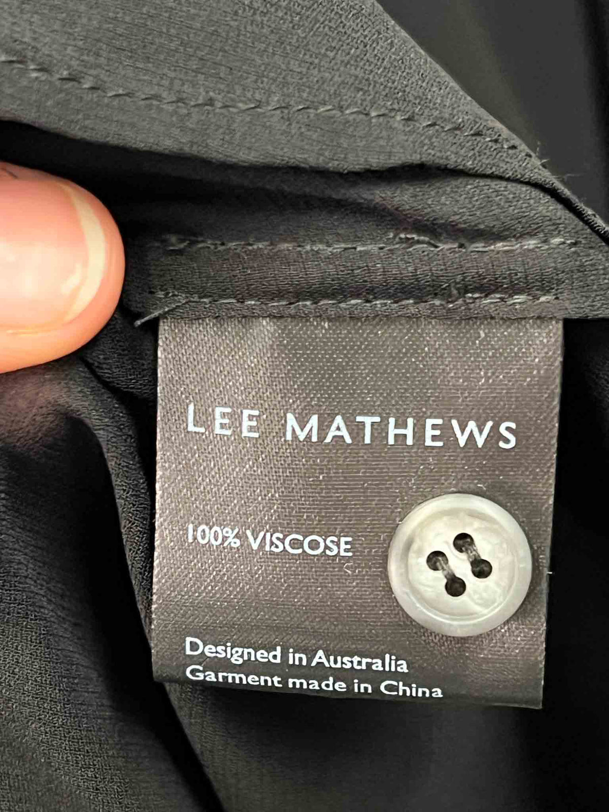 Size 1 (8) | Lee Mathews Black Pleated Shirt