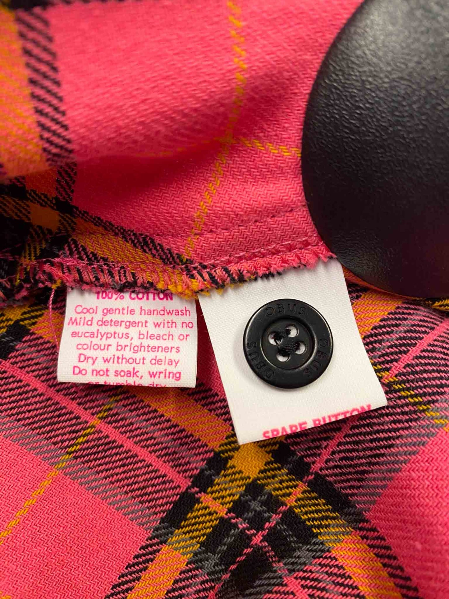 Size L | Obus Pink Check Flanelette Dress