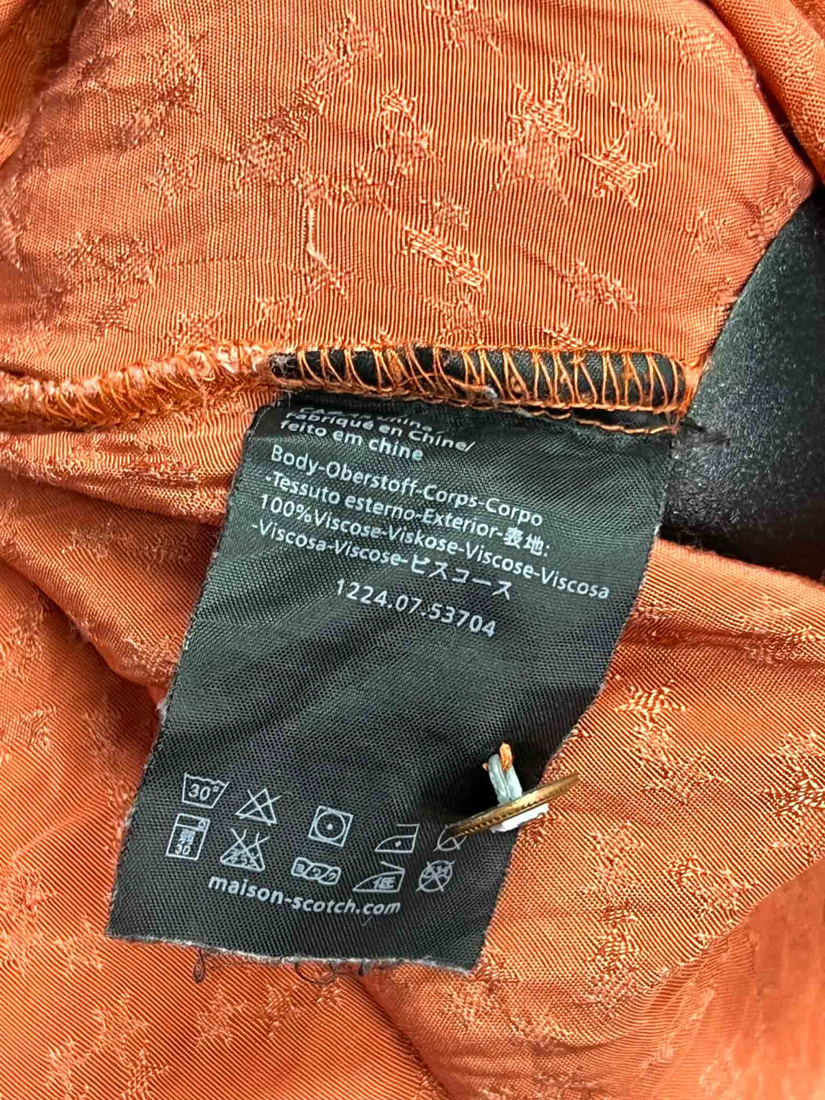 Size 1 (S) | Maison Scotch Peach Star Print Top