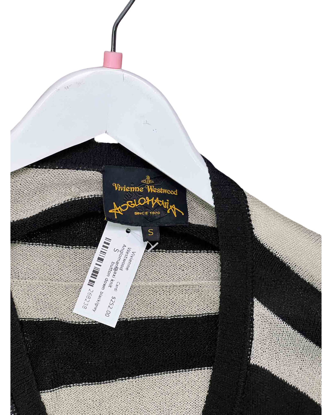 Size S | Vivienne Westwood Anglomania Black and Grey Knit Cardigan Dress