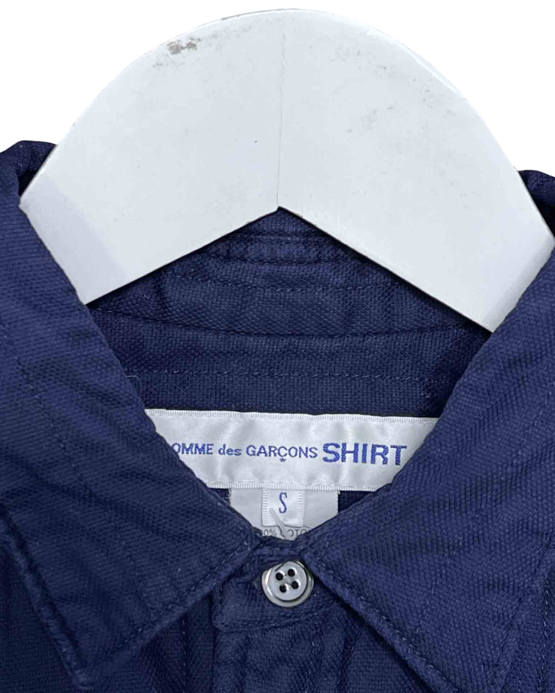 Size S | Comme des Garçons SHIRT Blue Quilted Shirt